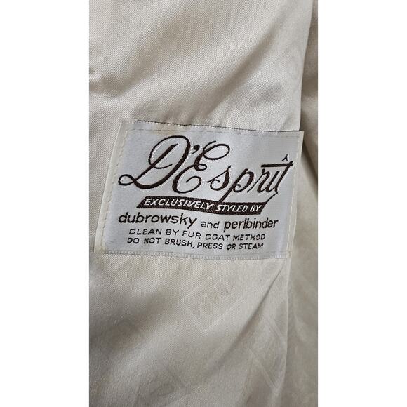 Vintage D'ESPRIT Dubrowsky & Perlbinder Faux Fur Wool Coat/Jacket Womens Size 14 - Picture 5 of 11
